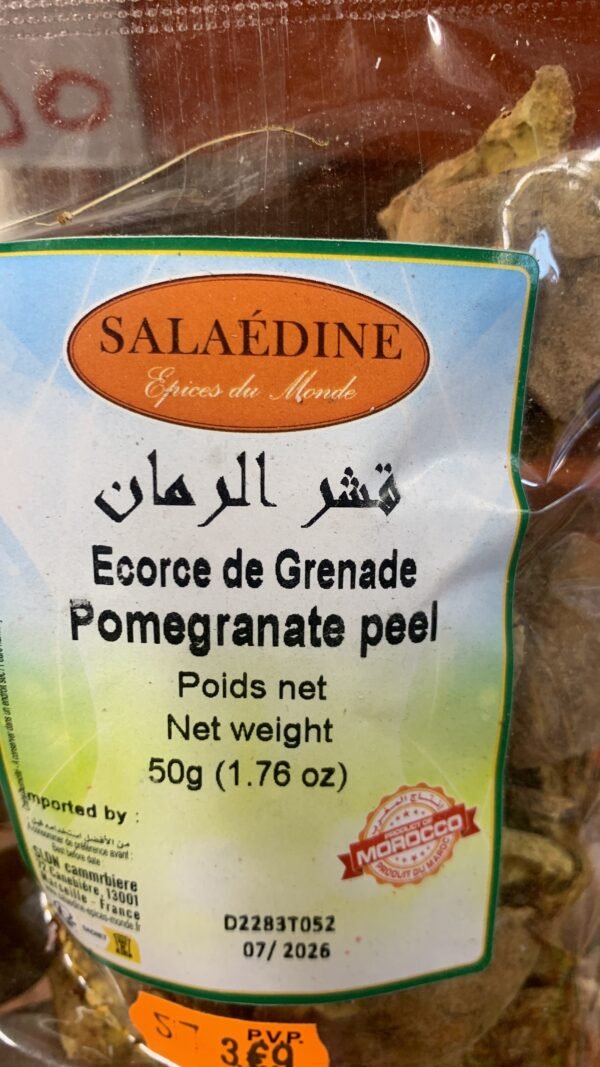 Ecorce de grenadine séchées 50g